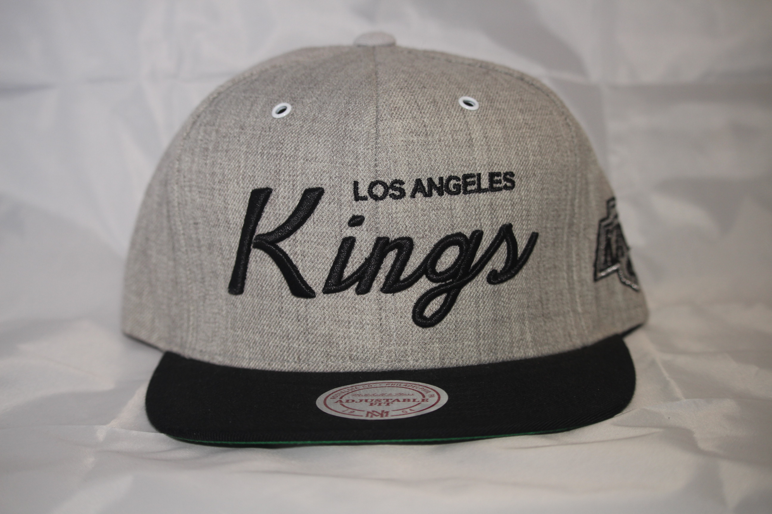 Mitchell and Ness Los Angeles Kings Grey Script NHL Cap